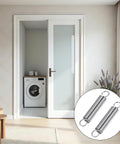 Durable Stainless Steel Extension Springs With Dual Hook Ends, 2 Inch Length, visible near laundry room, showing versatility in use