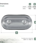 Vent Systems 4-inch round duct access door, galvanized steel with rubber gasket and knob