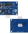 Top and bottom views of Two Pack Waterproof Ultrasonic Distance Sensor Module V3.0, blue circuit board with electronic components.