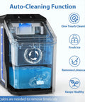Countertop Nugget Ice Maker 55 Lbs Per Day With 3.6L Water Tank and self-cleaning function highlighted