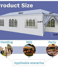 Built Tough 10 By 30 Foot Heavy Duty Outdoor Wedding Canopy With Eight Sidewalls Offering Full UV Protection And Being Totally Waterproof