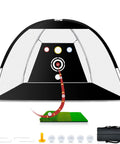 10x7ft Golf Practice Net With Tri Turf Mat And Target All In One Setup Including 5 Practice Balls And Carry Bag visible