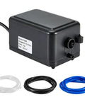 Dead Simple Oilless Lab Vacuum Pump 110V Pulls 16 To 18 Liters Per Minute with black housing and attached cables.