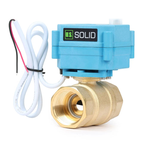 Rugged IP67 Motorized Brass Ball Valve 1 Inch With Waterproof Cover Full Port 110 To 230V Two Wire Auto Return Normally Closed Outdoor