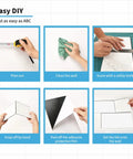 Step-by-step guide to install Dark Slate Peel And Stick Backsplash Kit For Kitchen And Bath Large 5.9in x 11.8in Self Adhesive Subway Tiles.