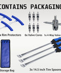 14.5 Inch Steel Tire Spoons Tire Changing Kit For Motorcycle Dirt Bike Lawn Tractor Bicycle And More Includes 3 Tire Removal Tools