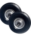 Flat Free Foam Filled Replacement Tires Set Of 2 For Jungle Wheels Sulky Carts And Hand Trucks 10 Inch Size 4.10 By 3.50 By 4