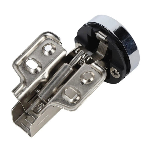 Close-up of Stainless Steel 201 Glass Cabinet Door Hinges 2 Pack With 35 Cup Damping Buffer Silent Close Soft Close Hinge For Cabinets