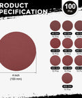 Heavy Duty 100 Pack 4 Inch Sanding Disc Kit With 10 Of Each Grit 40 60 80 120 180 240 320 400 600 800 Hook And Loop