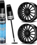 Matte Black Rim Touch Up Paint Kit For Curb Rash And Wheel Scratches, Quick And Easy DIY Rim Repair For Gloss Or Matte Black Finish