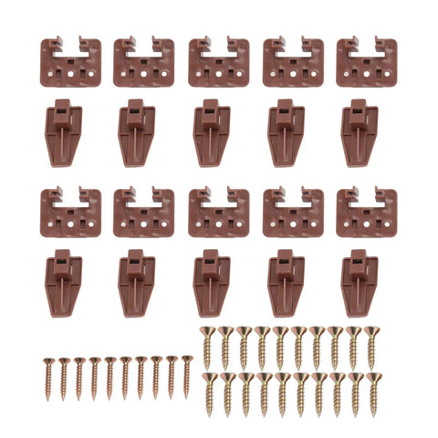 10 Pack Drawer Track Guide And Glides Plastic Replacement Parts With 30 Screws For Center Mount Drawer Slides