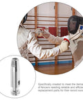 Fencing Replacement Tip Stainless Steel For Precision Practice used by two fencers during foil training in a gym setting.