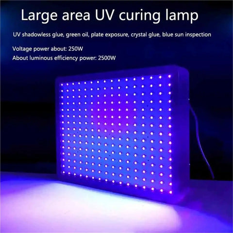 Large area Heavy Duty Led Uv Curing Lamp For Resin 3D Printing Exposure At 365Nm And 395Nm with 2500W power.