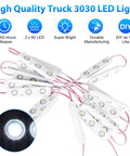 12V LED Interior Light Kit With 120 Ultra Bright LEDs 40 Modules shown with wires and modules for cars, vans, trucks, boats
