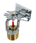 Quick Reaction Sidewall Fire Sprinkler Featuring Slick Chrome Coating And Half Inch Pipe Connection mounted for easy installation.