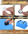 Step-by-step guide on applying Heavy Duty Black Stainless Steel Caster Wheels Four Pack with Nifty Self Adhesive Backing.