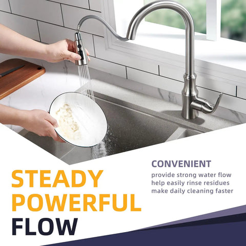 Kitchen Faucet Head Replacement With G 1/2 Inch Male Thread Connector And 13/16 Inch Outer Diameter Sprayer in use