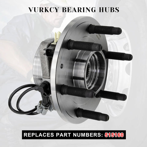 Front Wheel Bearing Hub Assembly Fits 4x4 4WD Chevy Silverado 1500 Suburban Tahoe GMC Sierra 1500 Yukon XL Cadillac Escalade ESV XTS 6 Lug With ABS Replaces 515160