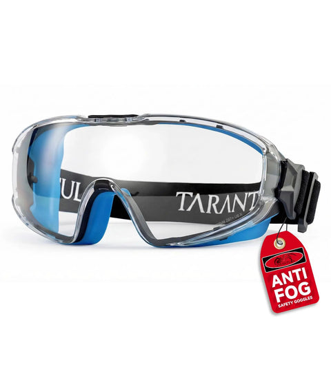 OTG Safety Goggles Over Glasses With Anti Fog And Anti Scratch UV380 Lenses, blue frame, adjustable strap