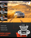Rear Left Wheel Bearing And Hub Assembly With ABS For Toyota Camry 2002 To 2011 Highlander 2001 To 2003 Avalon Solara And Lexus ES300 ES330 ES350 5 Lug Direct Fit And Ready To Install For Easy Replacement With Four Wheel ABS Compatibility displayed with high-load capacity diagram