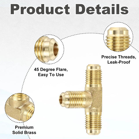 Solid 1/4 Inch SAE Male Flare Tube Fitting Gonna Fit Copper Pipes Perfectly With Top Notch Brass Build And Tight Locking Nuts For Heavy Duty Plumbing And Gear Line Setup, showing detailed brass connections and flare.