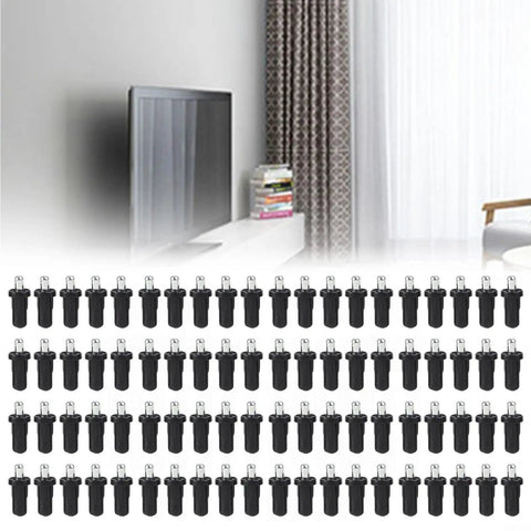80 Piece Spring Partition Pin Set For Window Blinds And Cabinets Pro Grade PP Pins With Iron Core Transfer Shaft For Rock Solid Built To Last Furniture Repair Hardware Kit, black PP pins for blinds