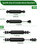 Upgraded Golf Cart Front And Rear Shock Absorber Kit size chart for Club Car DS Precedent Tempo Lifted Models Off Road Ready