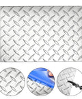 12 By 8 Inch Aluminum Diamond Plate Tread Flat Sheet For Cargo Trailers And Trucks, DIY Friendly Garage And Workshop Use, Heavy Duty Aluminum Sheet Metal For Commercial Or Residential Projects, Silver, 2 Pack