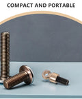 Must Have Grandfather Clock Weight And Shell Hook M6 Repair Parts for vintage metal clocks shown on table