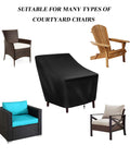 Heavy Duty Waterproof Patio Chair Cover For Deep Seated Lounge Chairs All Weather Outdoor Furniture, fits various chair types