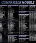 Image listing vehicle models compatible with Magnetic M14 X 1.5 Oil Drain Plug Kit With Stainless Steel Pan Bolt And 2 Gaskets for Most Cars.