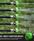 5-in-1 multi-function nozzle illustrating spray patterns for Cordless 24V 600 PSI Pressure Washer Power Cleaner With 4Ah USB Battery And 2A Charger 5-In-1 Adjustable Nozzle 0 15 25 40 Rinse PWMA Certified Lightweight Portable For Cars Decks Patios Siding And More
