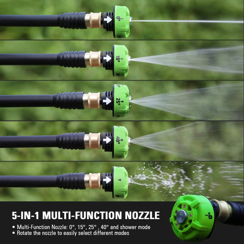 5-in-1 multi-function nozzle illustrating spray patterns for Cordless 24V 600 PSI Pressure Washer Power Cleaner With 4Ah USB Battery And 2A Charger 5-In-1 Adjustable Nozzle 0 15 25 40 Rinse PWMA Certified Lightweight Portable For Cars Decks Patios Siding And More