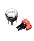 Arcade Button Kit Chrome Silver Plated LED Illuminated Push Buttons 5V 12V Coin Button and microswitch for MAME Jamma