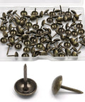 Knockout Bronze Upholstery Tacks For Couch Repairs And DIY Crafts, Dead Nuts Solid Thumb Pins In 11X16Mm Cut, set in plastic tub.