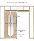 30X80 Inch Pocket Door Frame Kit With Two Way Soft Close For 2X4 Stud Walls Aluminum Track Sliding Hardware installation