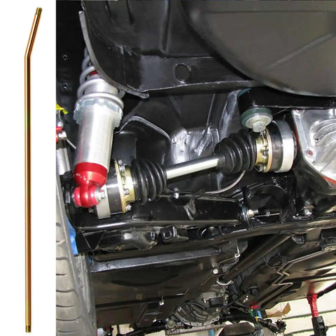 50cm Grease Fitting Extension Hose And Rigid Rod Kit for auto shop, hardened steel rod and vehicle undercarriage view