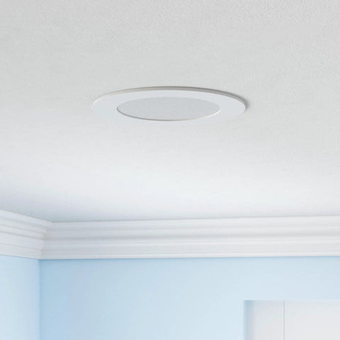 Installed Sixteen Pack 6 Inch Ultra Thin Canless LED Recessed Light With Junction Box 2700K To 5000K in ceiling