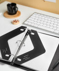 Heavy Duty Triangle Sheet Lifters For Three Ring Binders Kick Paper Curl To The Curb With These Solid Plastic Page Protectors 12 Pack on open planner.