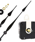 High Torque Clock Movement With Long Shaft And 12 Inch Spade Hands Replacement Mechanism For Large Dials shown with components