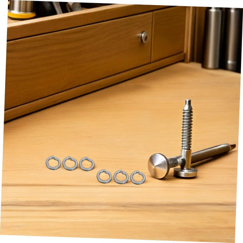 Stainless Steel Split Lock Washer Kit, 100 Pieces, Heavy Duty Washers for Bolts and Screws, Marine Grade And Vibration Resistant, Silver Spring Lock Washers for Car Assembly And Industrial Use on bolts