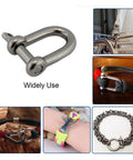 Badass Heavy Duty 304 Stainless Steel Screw Pin D Shackles for secure rigging and lifting, suitable for various projects.