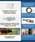 Comparison of galvanized iron wire components in a 200 Pack 11 Gauge Galvanized Steel Fence Ties For One And Five Eighths Inch Posts Ez Twist Drill Chuck Tool Kit For Chain Link Fence Repairs And Post Clips Heavy Duty Outdoor Grade For Quick Install And Replacements.