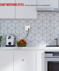 Combo Toggle Switch And Duplex Outlet Wall Plate Cover For 2-Gang, 4.5 By 4.57 Inches, installed in modern kitchen