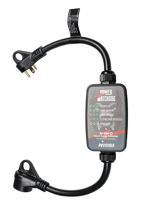 Bluetooth Enabled 30 Amp Surge Protector for RV and Coach, 3,000 Joules, Portable 14 Inch, with real-time monitoring app