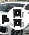 Two Pack Hold Down Clamp Bracket For Cars, Heavy Duty Metal Clamps In Sturdy Iron with Rustproof Finish shown by vehicle