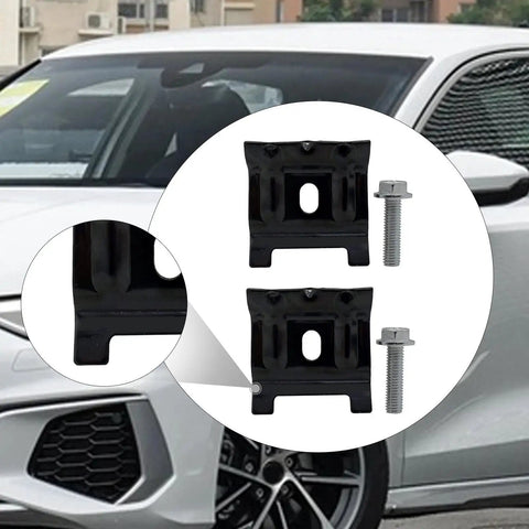 Two Pack Hold Down Clamp Bracket For Cars, Heavy Duty Metal Clamps In Sturdy Iron with Rustproof Finish shown by vehicle