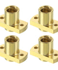Premium TR8x4 Lead Screw Brass Nuts For 3D Printer Z Axis Setup; set of 4 brass nuts with 10mm bore for secure grip.