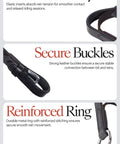 Soft Elastic Rein Aid Inserts for Horses Rein Extensions That Improve Contact and Promote Soft Hands Easy to Attach Strap Fits Most Bits Black One Size Ideal for Sensitive Horses, showing elastic flexibility, secure buckles, and reinforced ring.