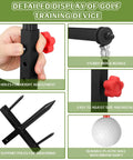 Indoor Golf Swing Trainer With 3 Height Levels Pro Grade Iron Practice Swing Groover Compact Black Golf Simulator Accessory Kit